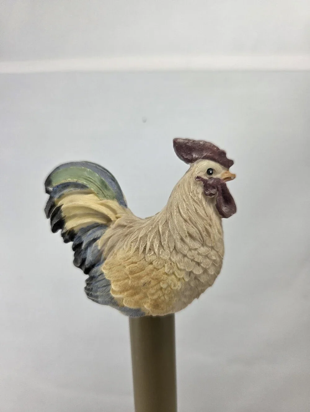 Vintage Jay Import Grumpy Rooster Rustic Paper Towel Holder Wood